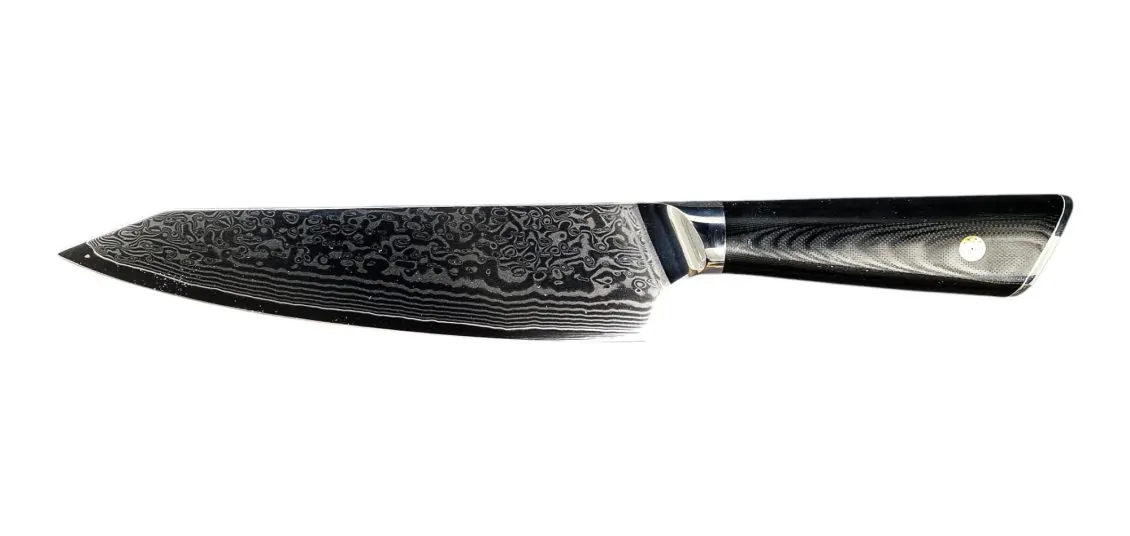 Traditional Damascus stainless steel knife.